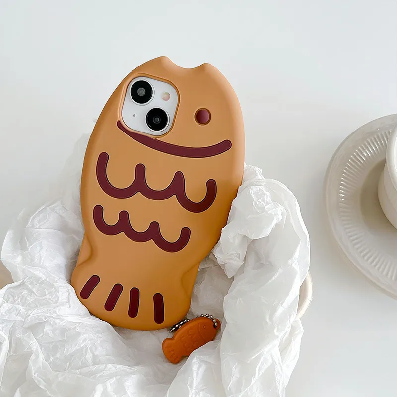 Beams Silicone Material Cute Creative Cartoon Individual Takoyaki Pendant Phone Cases Compatibility IPhone Collection-4