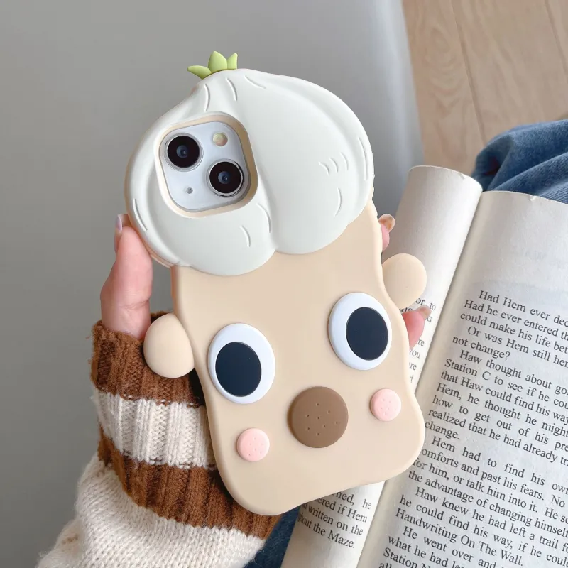 Beams Silicone Material Funny Onion Garlic Emoji Phone Cases Compatible With IPhone 14 Pro Max/Apple 11/12/13-4