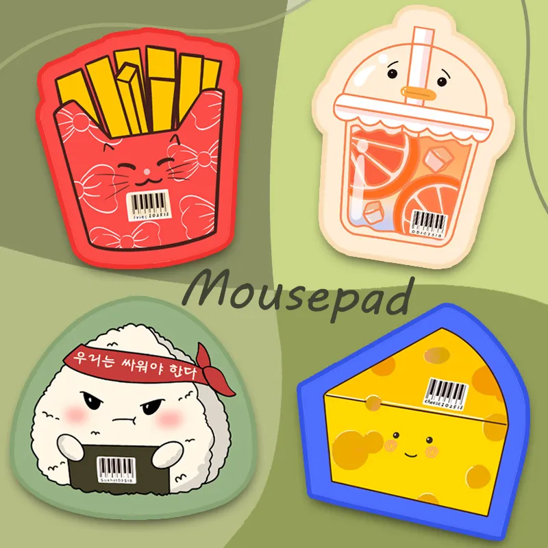 Beams Cartoon Special Shaped Fries Burger Office Cartoon Cute Design Sense INS Style Anime Table Mat Mouse Pads-7