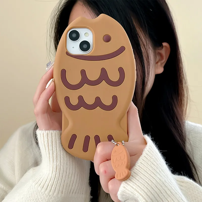 Beams Silicone Material Cute Creative Cartoon Individual Takoyaki Pendant Phone Cases Compatibility IPhone Collection-3