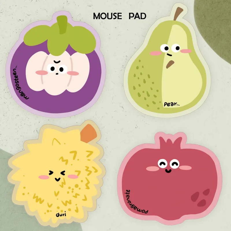 Beams Office Irregular Shape Fruit Cartoon INS Style Dopamine Dressing Color Scheme Mouse Pads-6