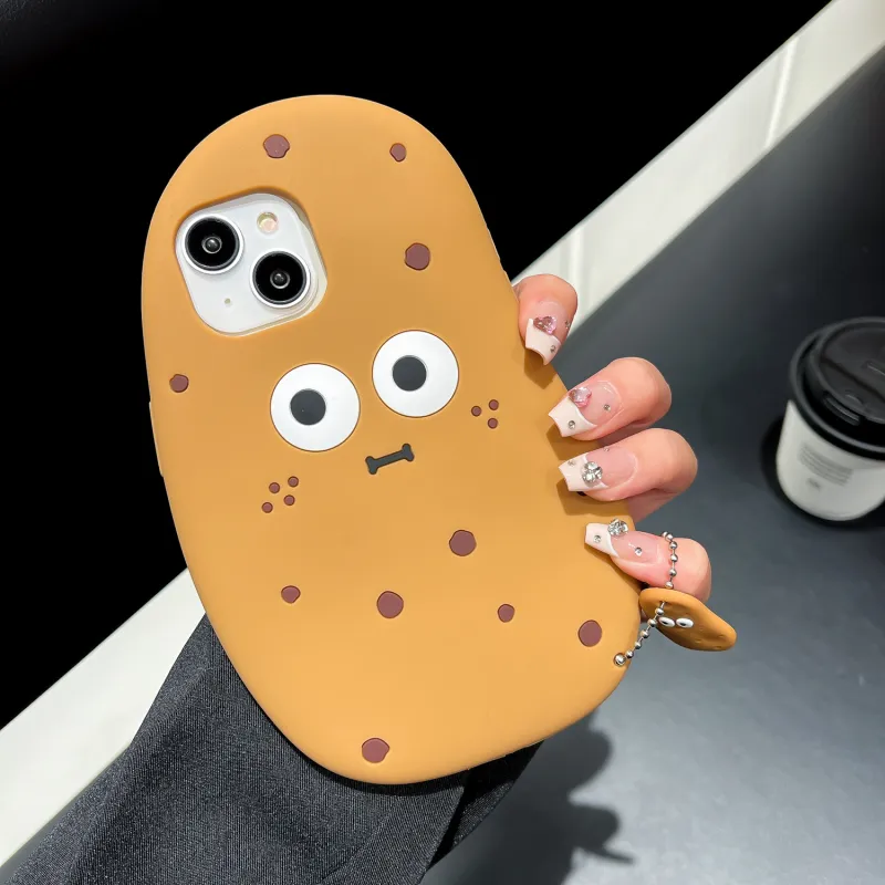 Beams Silicone Material Little Potato Fun Creative Cute Phone Cases Compatible With IPhone 16/15/14/13/12/11/Pro/Max-2