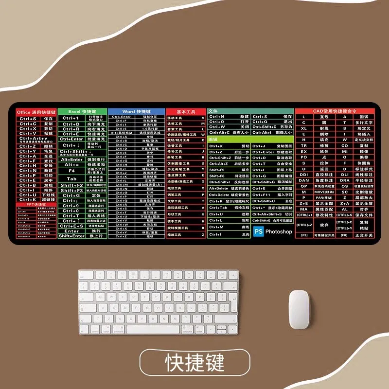 Beams Extra Large Mouse Pad Office Computer Desk Mat Individual Cartoon Slip Resistant Edged Large Size Mouse Pads-1