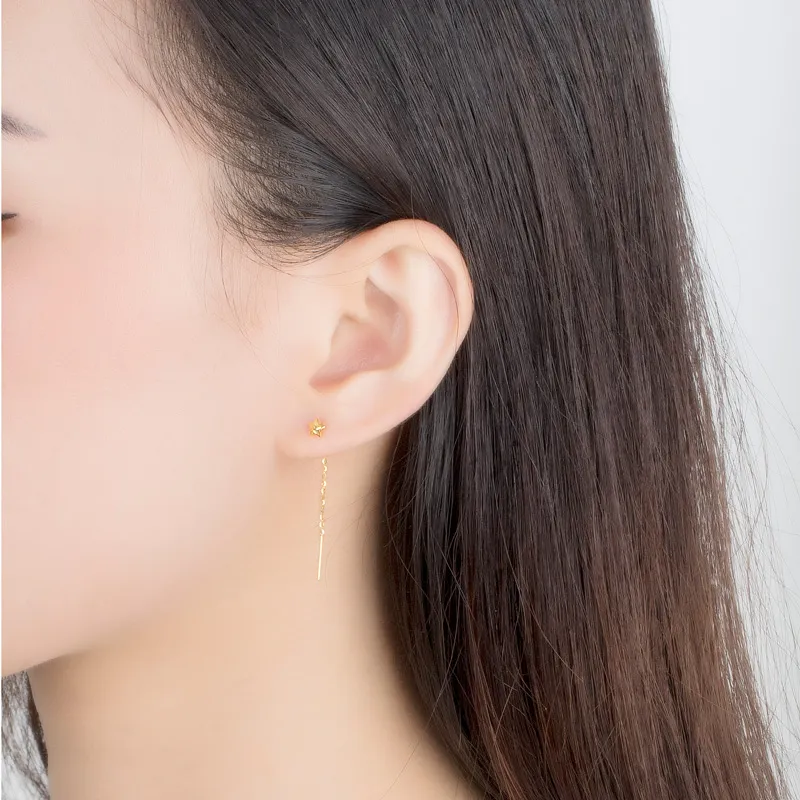 POTTICY 18K Gold Drop Earrings Women's-2
