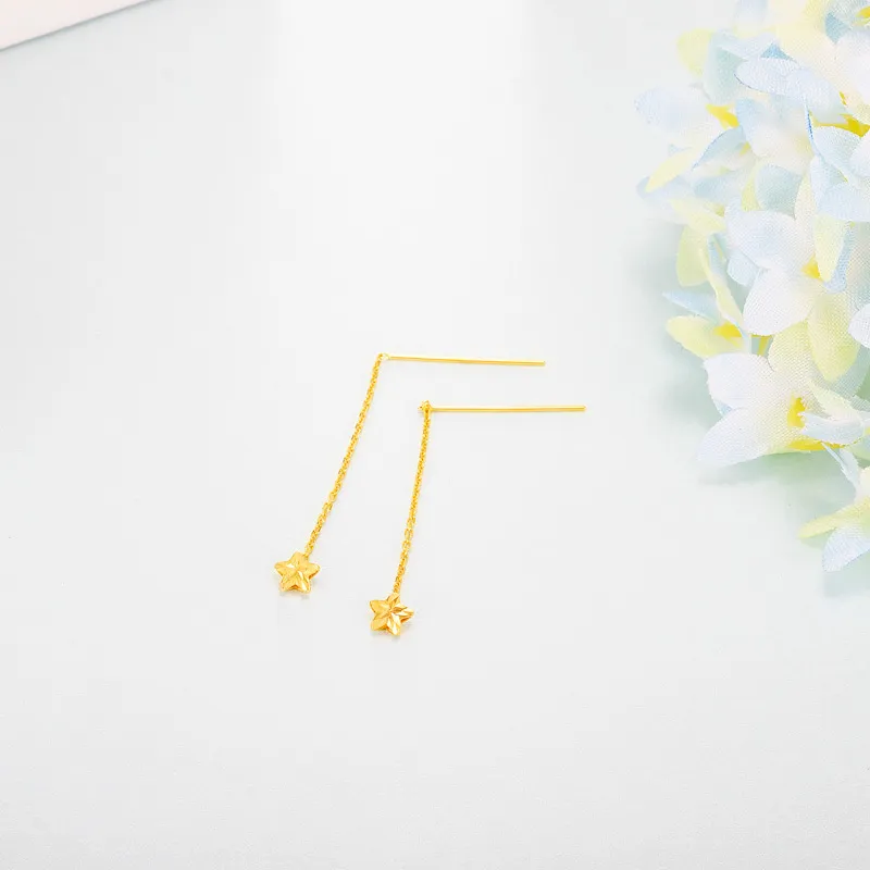 POTTICY 18K Gold Drop Earrings Women's-1