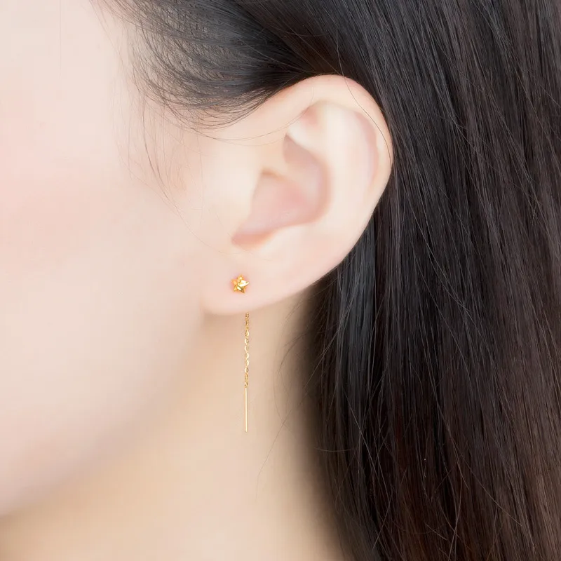 POTTICY 18K Gold Drop Earrings Women's-3