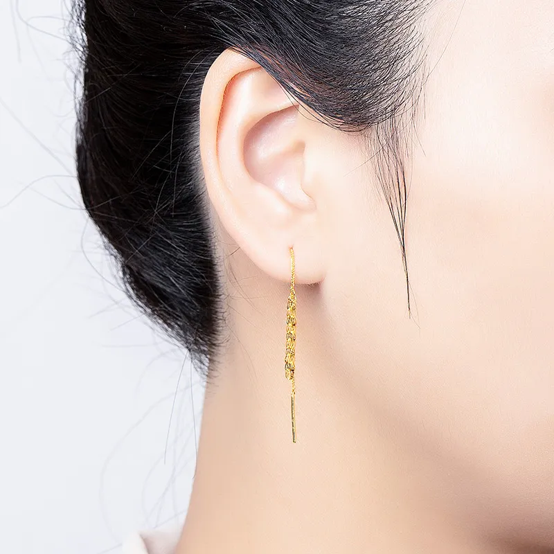 POTTICY 18K Gold Drop Earrings Women's-5