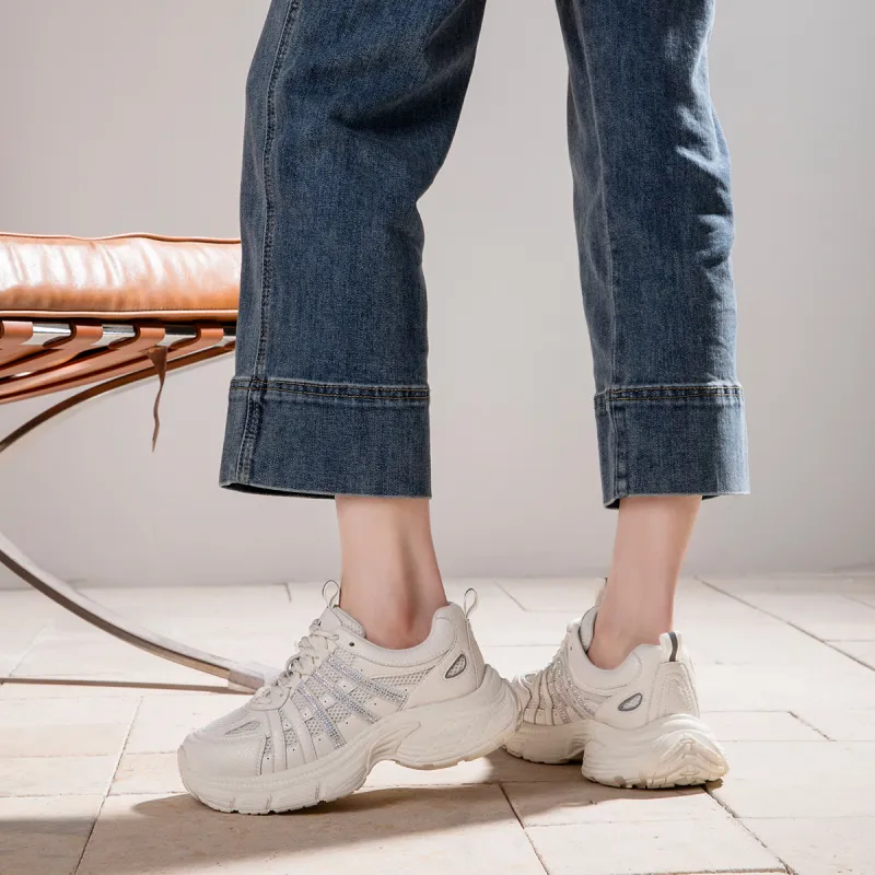 AAA SINCE 1955 Cushioning Abrasion Resistant Lightweight Low Top Casual Shoes Women's Ecru-3