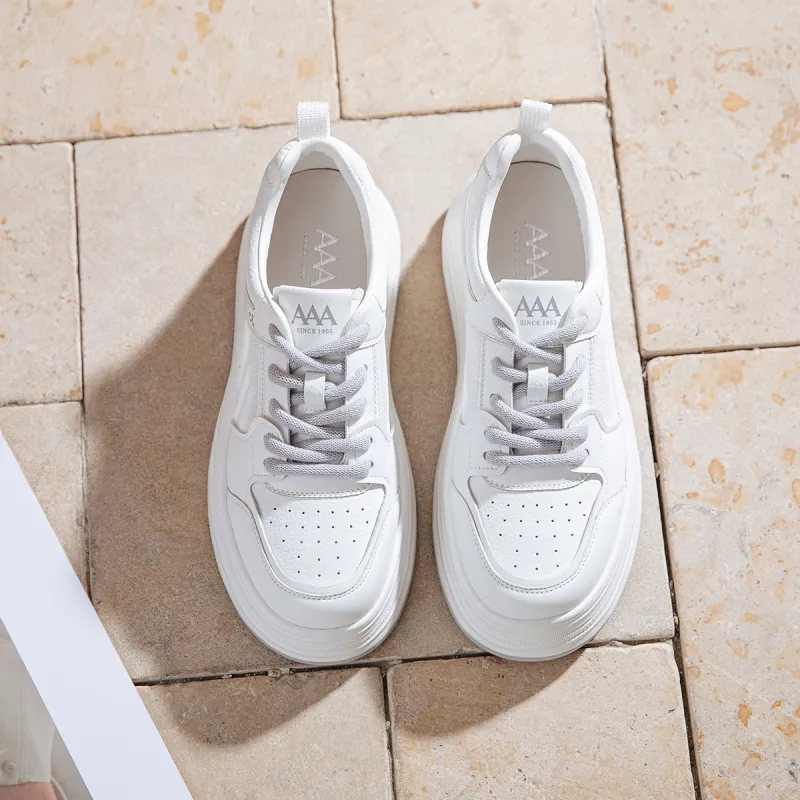 AAA SINCE 1955 Cushioning, Abrasion Resistant, Height Increasing Low Top Casual Shoes Women's Greige-5