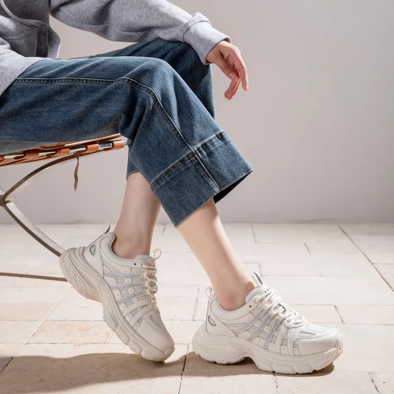 AAA SINCE 1955 Cushioning Abrasion Resistant Lightweight Low Top Casual Shoes Women's Ecru-2