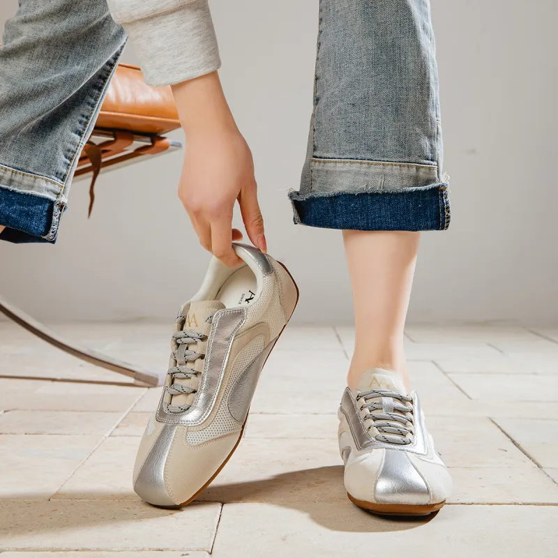 AAA SINCE 1955 Low Top Casual Shoes Women's Silver-2