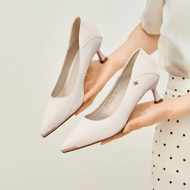 Spider King High Heels 5cm Women's Beige-5