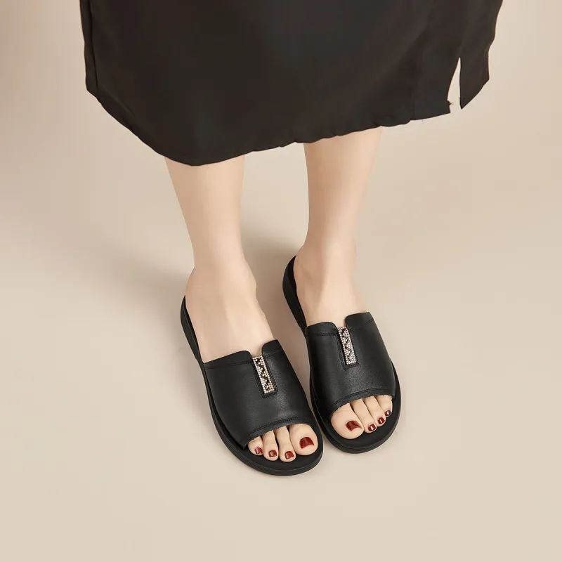 Spider King Slip Resistant Slide Slippers Women's Black-5