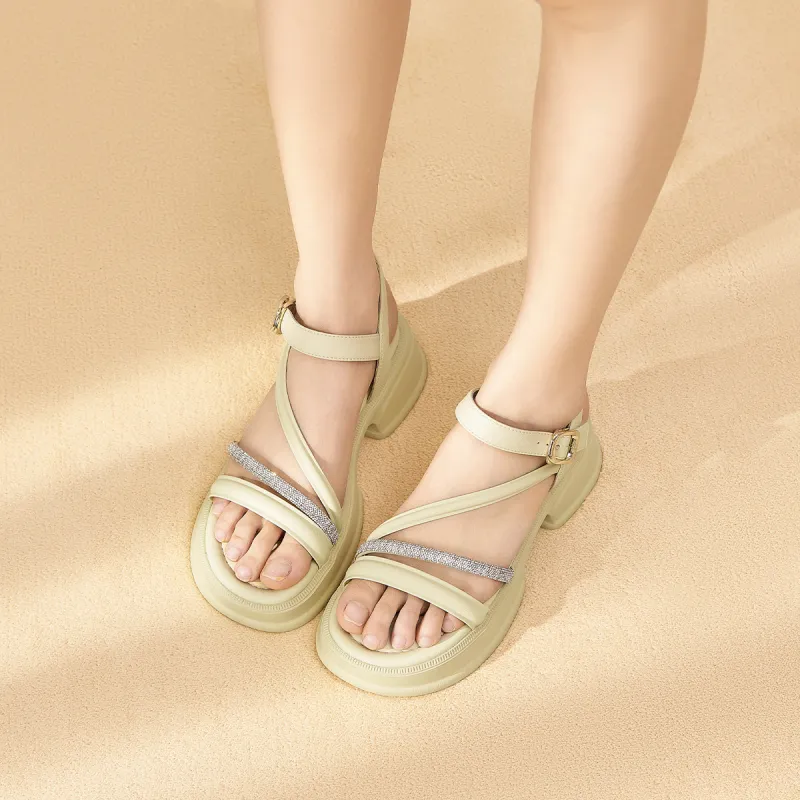 Spider King One Strap Sandals Women's Yellow-5