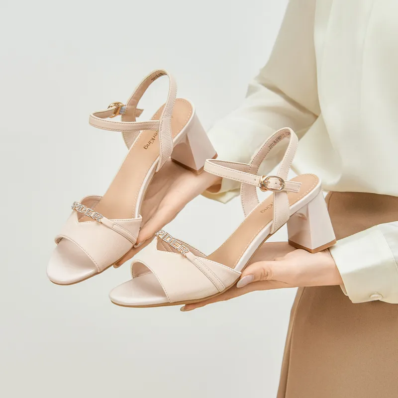 Spider King Strap Sandals 6.5cm Women's Beige-5