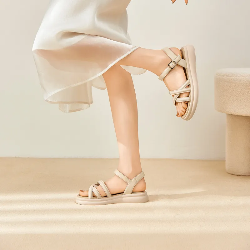 Spider King Strap Sandals 3.6cm Women's Ecru-9