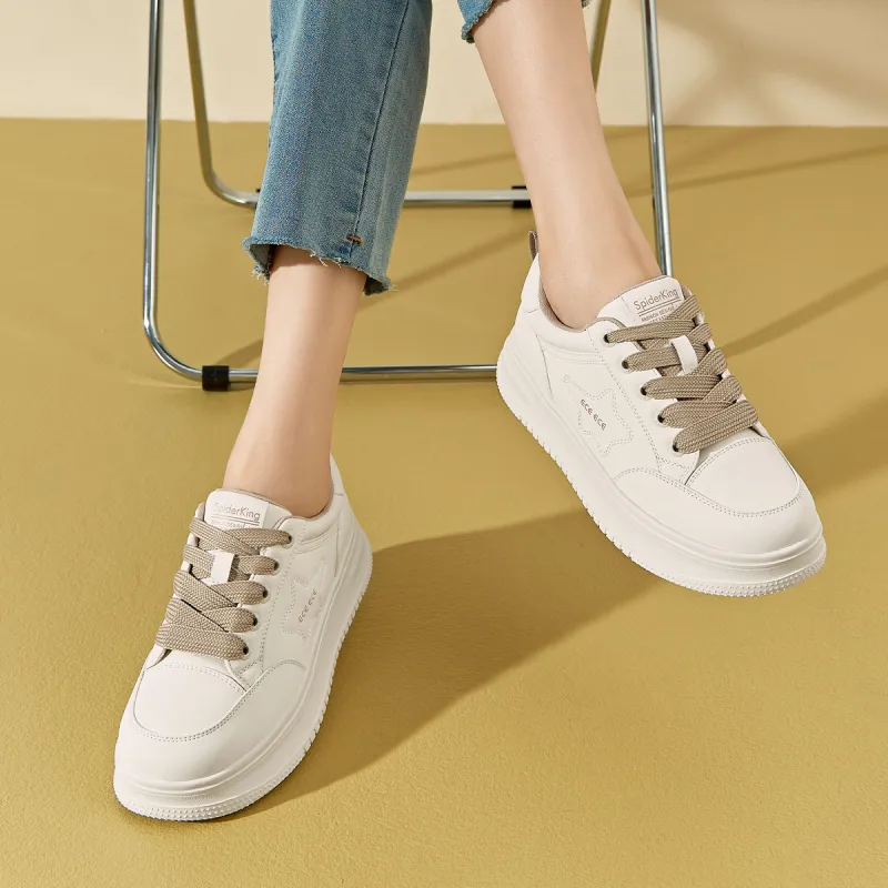 Spider King Low Top Skateboard Shoes Women's Apricot-5