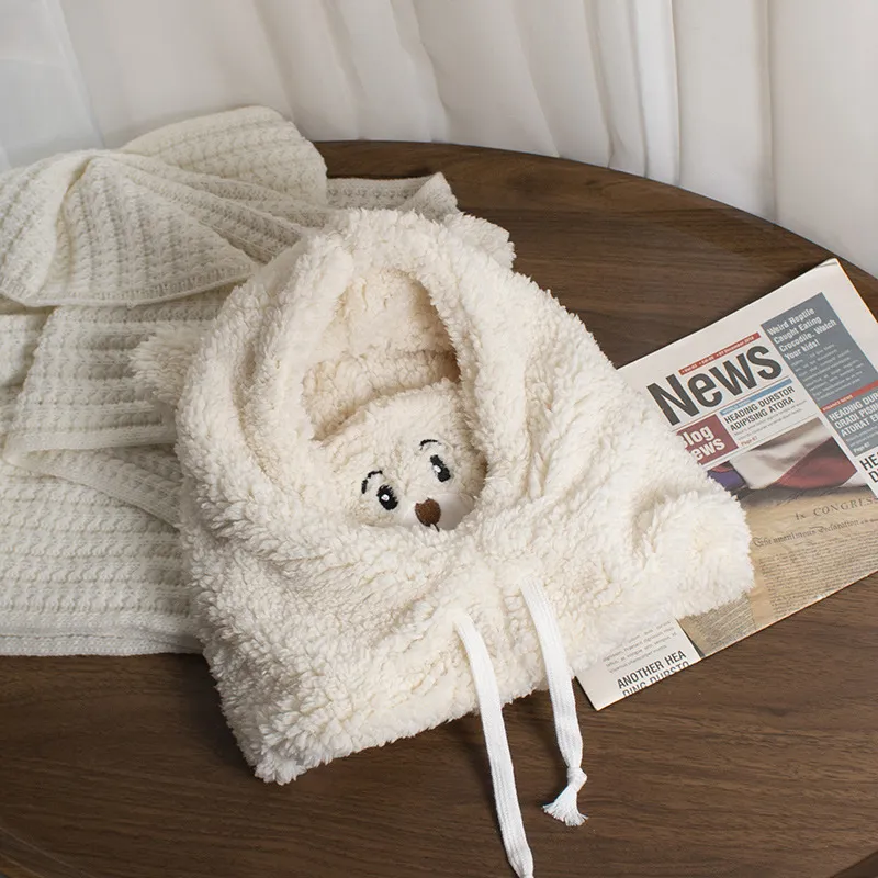 Under Cotton Polyester Blend Hoods & Plush Hats Women's-1