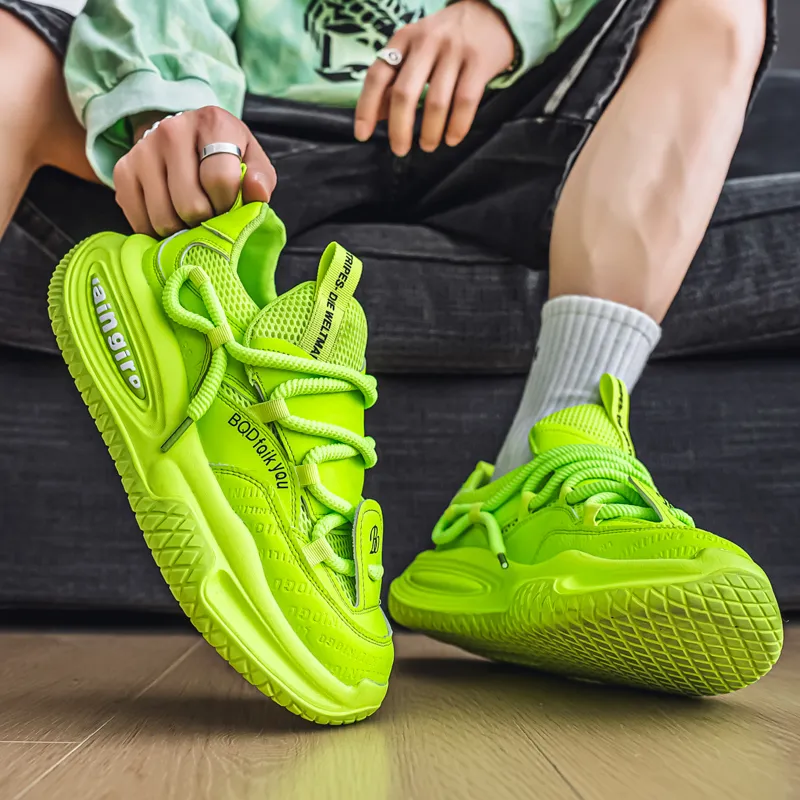 AD Anti Slip Wear Resistant Low Top Chunky Sneakers Men's-7