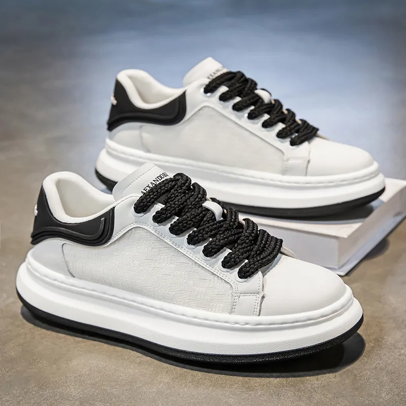 AD Slip Resistant Height Increasing Low Top Skateboard Shoes Men's-4