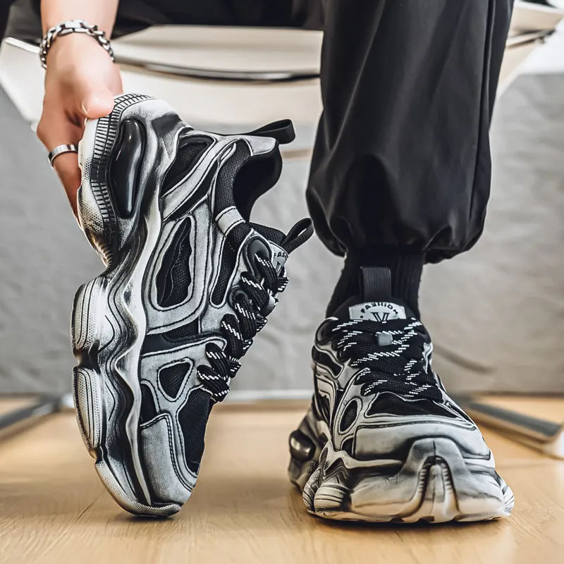 AD Breathable Height Increase Low Top Chunky Sneakers Men's-8