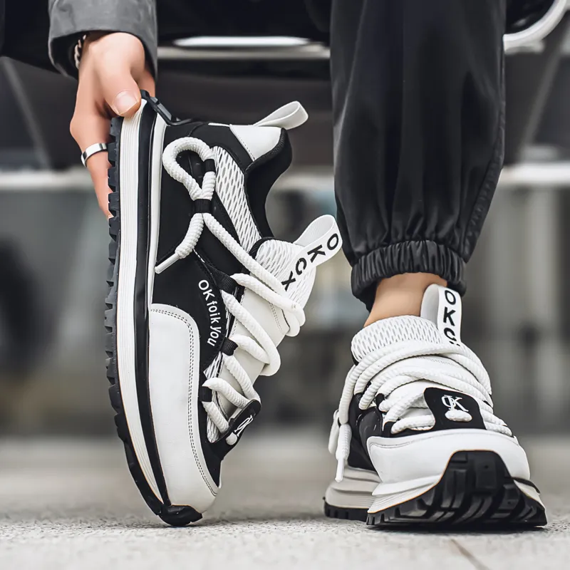 AD Breathable And Wear resistant Low Top Chunky Sneakers Men's-11