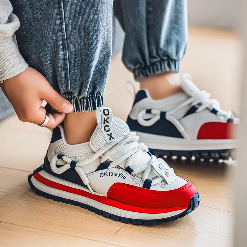 AD Breathable And Wear resistant Low Top Chunky Sneakers Men's-3