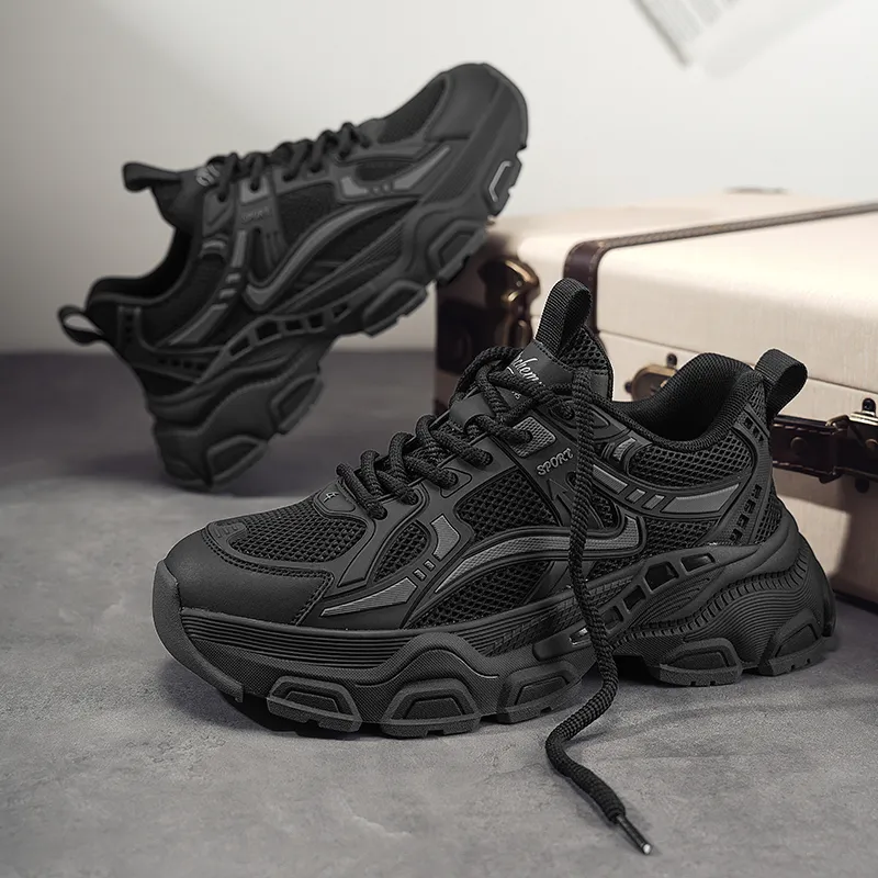 AD Breathable Height Increasing Abrasion Resistant Low Top Chunky Sneakers Men's-2