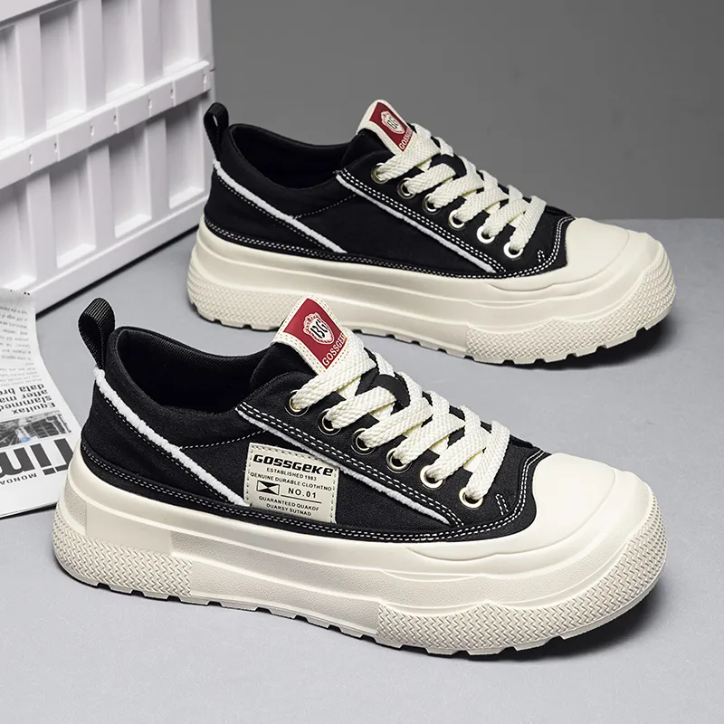 AD Lightweight Breathable Height Increasing Mid Top Skateboard Shoes Men's-1