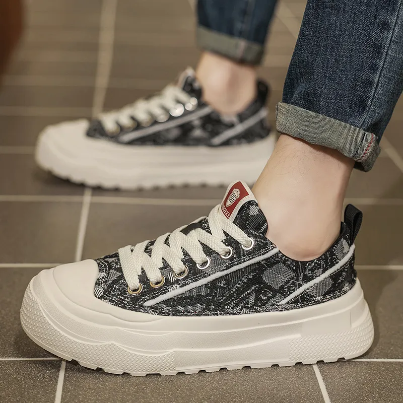 AD Breathable Height Increase Low Top Canvas Shoes Men's-9
