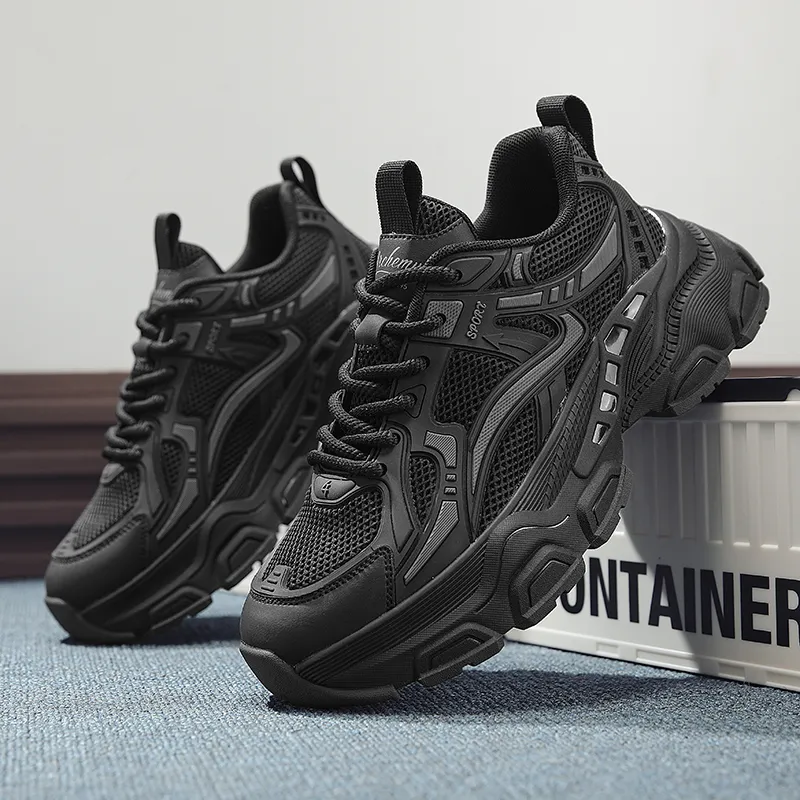 AD Breathable Height Increasing Abrasion Resistant Low Top Chunky Sneakers Men's-4