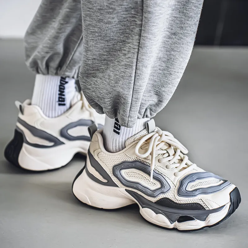 AD Height Increasing Slip Resistant Low Top Chunky Sneakers Men's-13