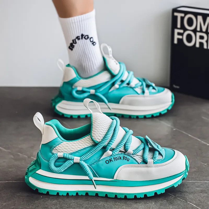 AD Breathable And Wear resistant Low Top Chunky Sneakers Men's-7