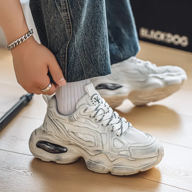 AD Breathable Height Increase Low Top Chunky Sneakers Men's-3