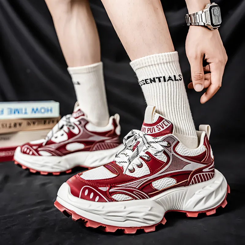AD Breathable Height Increase Low Top Chunky Sneakers Men's-3