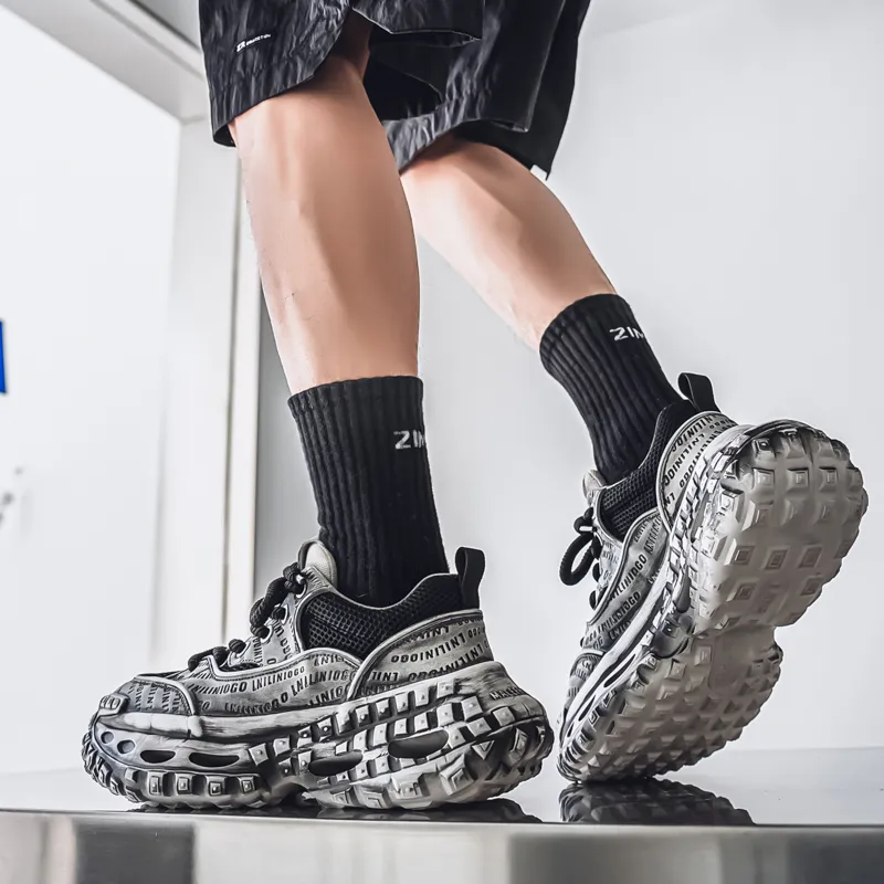 AD Height Increasing Abrasion Resistant Low Top Chunky Sneakers Men's-9