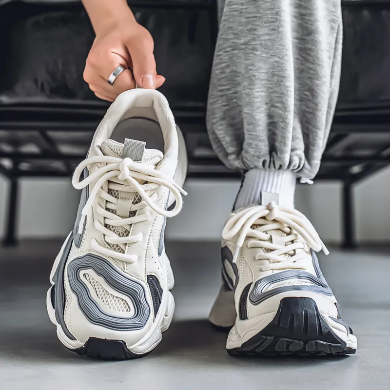 AD Height Increasing Slip Resistant Low Top Chunky Sneakers Men's-14