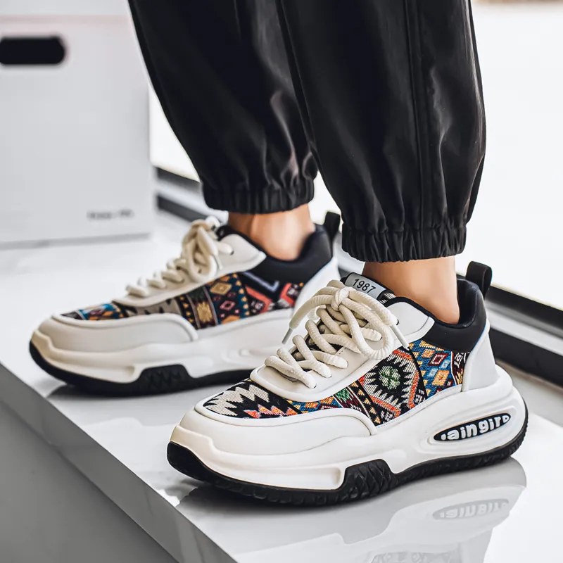 AD Height Increasing Slip Resistant Low Top Chunky Sneakers Men's-7