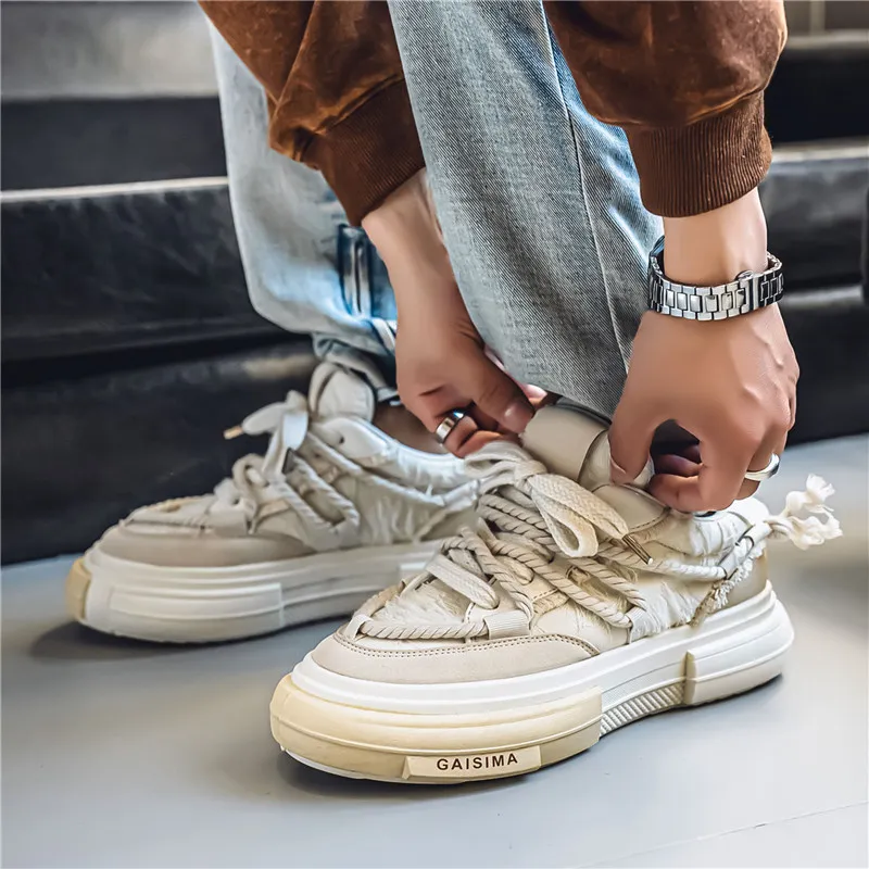 AD Anti Slip Wear Resistant Low Top Skateboard Shoes Men's-4