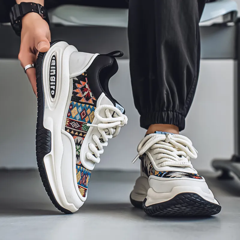 AD Height Increasing Slip Resistant Low Top Chunky Sneakers Men's-9