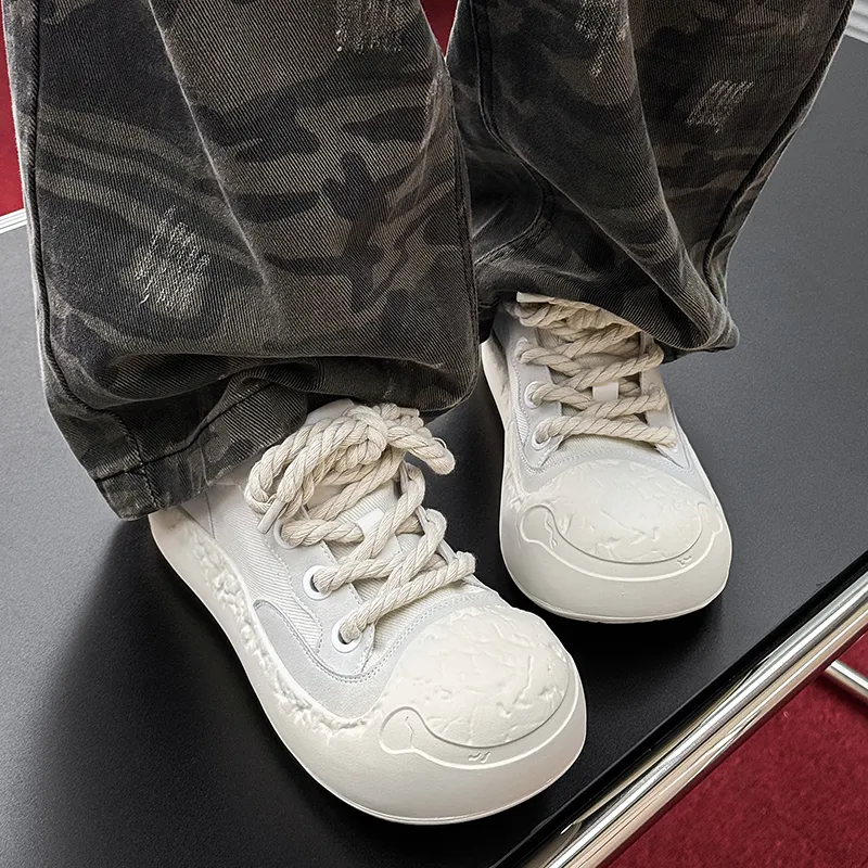 AD Anti Slip And Wear Resistant Height Increasing Low Top Skateboard Shoes Men's-3