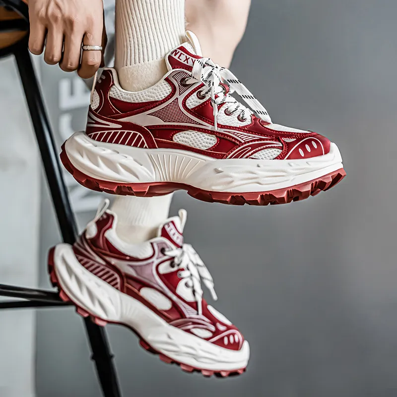 AD Breathable Height Increase Low Top Chunky Sneakers Men's-4