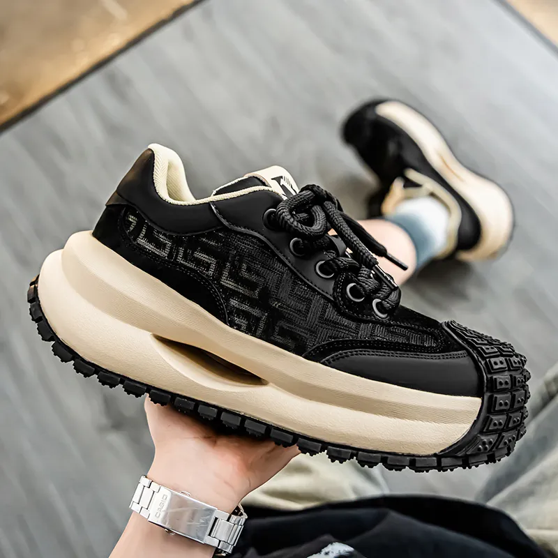AD Height Increasing Abrasion Resistant Low Top Casual Shoes Men's-4