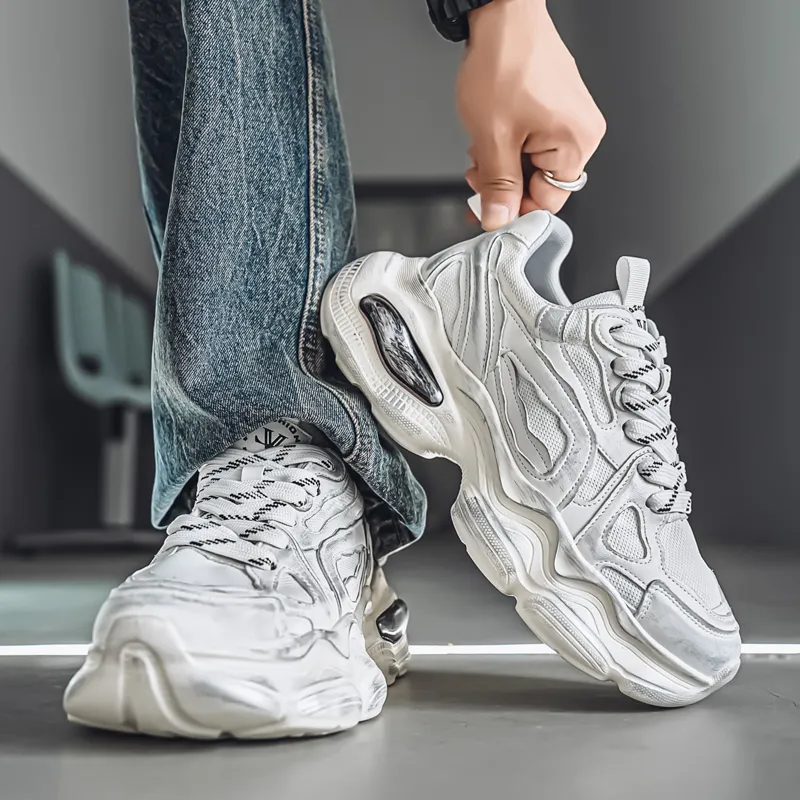 AD Breathable Height Increase Low Top Chunky Sneakers Men's-2