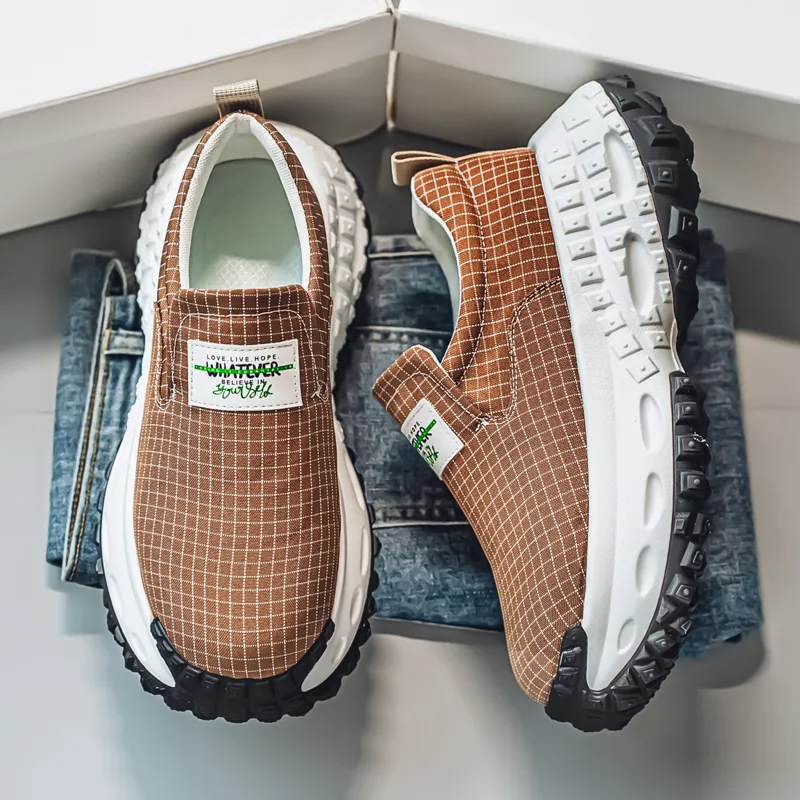 AD Height Increasing Abrasion Resistant Low Top Casual Shoes Men's-14