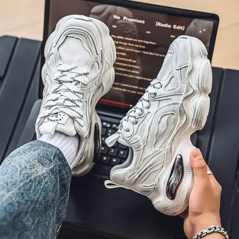 AD Breathable Height Increase Low Top Chunky Sneakers Men's-1