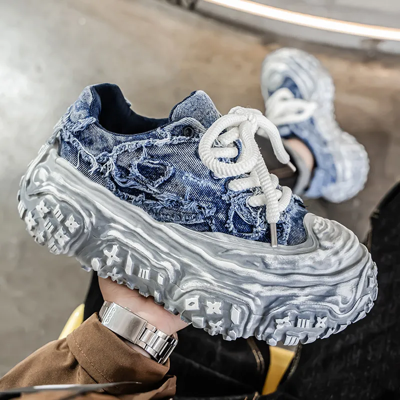 AD Height Increasing Abrasion Resistant Low Top Chunky Sneakers Men's-13