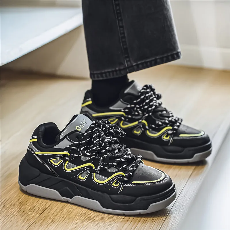 AD Breathable Anti-Slip And Wear-Resistant Low-Top Skateboard Shoes Men's-16