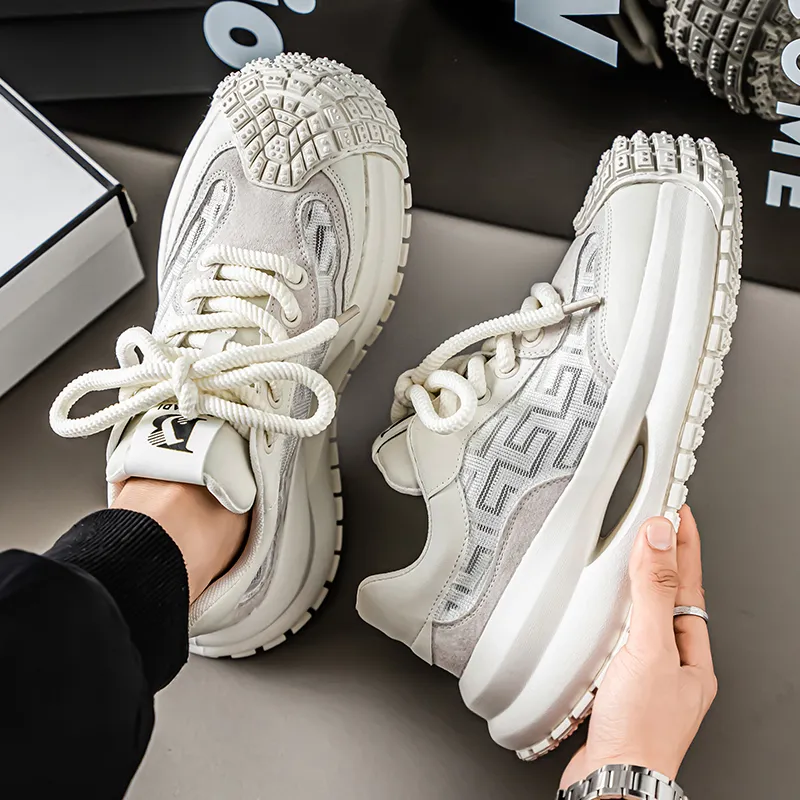 AD Height Increasing Abrasion Resistant Low Top Casual Shoes Men's-9