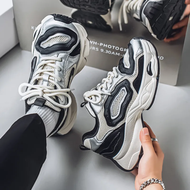 AD Height Increasing Slip Resistant Low Top Chunky Sneakers Men's-8